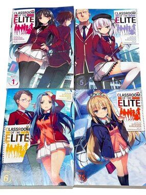 Classroom of the Elite Manga Light Novels Lot 4 1, 5, 6 & 7.5 PB Syougo Kinugasa